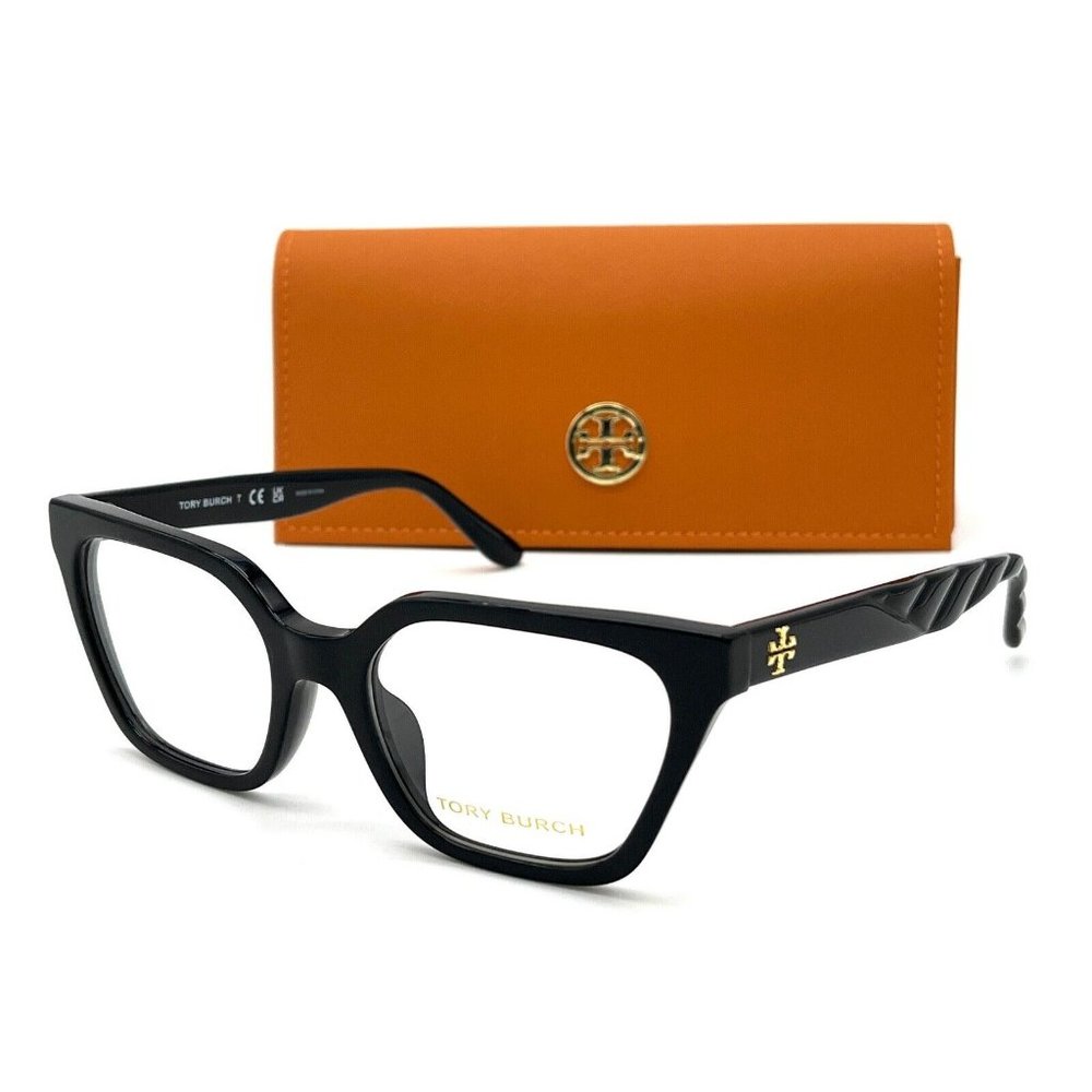 Tory Burch Black Eyeglasses with Orange Case
